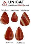  Cabochon din Jasp Rosu Picatura - 33-45 x 23-31 x 5-7 mm
