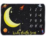 drool Paturica Milestone plusata pentru fotografii memorabile Luna neagra Drool (UPU2lun2) Lenjerii de pat bebelusi‎, patura bebelusi