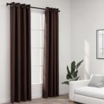 vidaXL Perdele opace, aspect pânză, ocheți, 2 buc. , taupe, 140x245 cm (321202)