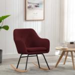 vidaXL Scaun balansoar, roșu vin, material textil (289535) Balansoar