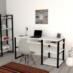 Puqa Design Serho fehér-fekete íróasztal 150 x 75, 8 x 58, 4 cm (835PUQ3827)