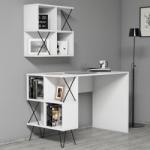Hommy Craft Extra 2 fehér-fekete íróasztal (845HCT3823)