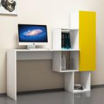 Hommy Craft Acelya fehér-sárga íróasztal 145 x 45 x 142 cm (845HCT3801)
