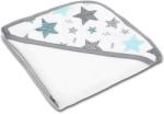 Kidizi Prosop bebe din bumbac cu gluga 90x90 cm Kidizi All Mint Stars, potrivit de la nastere pana la 2 ani (5949221104201)