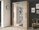 MobAmbient Dressing cu 2 uși glisante și oglindă, sonoma - model MOBY Garderoba
