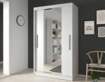 MobAmbient Dressing cu 2 uși glisante și oglindă, alb - model MOBY Garderoba