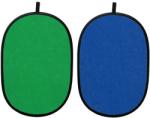  1.5x2M Chroma key 2 az 1-ben összecsukható pamut háttér kék/zöld színben