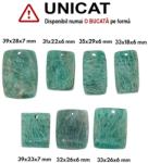 Pandantiv din Amazonit Dreptunghi cu Gaura - 27-39 x 18-28 x 6-7 mm