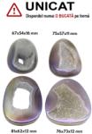  Pandantiv Agata Dungata Druzy Colorat Picatura cu Gaura - 67-81 x 57-73 x 11-16 mm - 1 Buc
