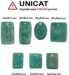  Pandantiv din Amazonit Oval - Dreptunghi cu Gaura - 22-34 x 15-24 x 4-7 mm
