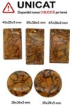  Pandantiv din Jasp African Dreptunghi - Disc cu Gaura - 36-50 x 25-39 x 5 mm