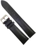 Peyton Curea de Ceas Neagră din Piele Naturală - Imprimeu Șopârlă - 12-24 mm - Peste 60 Proceduri - Interior Piele de Capră (WZ4153)