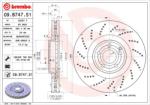 BREMBO Disc frana BREMBO 09. B747.51