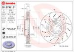 BREMBO Disc frana BREMBO PRIME LINE - UV Coated 09. B742.51 (09.B742.51)
