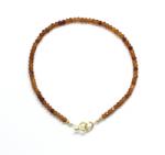  Bratara Granat Spesartin Diametru 58 mm - Margele Rondele Fatetate - 2- 2, 8 mm - Accesorii GF