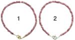  Bratara Turmalina Roz Diametru 58 mm - Margele Disc Fatetate - 2x3 mm - Accesorii GF - Argint 925