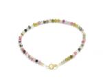  Bratara Turmalina Mixt Rotunda Fatetata 3x3 mm - Diametru 56 mm - Accesorii Argint 925 - 1 Buc