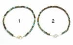  Bratara Turcoaz Arizona Diametru 58 mm - Margele Rotunde Fatetate -3x3 mm - Accesorii GF - Argint 925