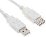  OEM - USB A M/F adatkábel hosszabbító 0.6m fehér (XUSBKAB2AAE06WH) (XUSBKAB2AAE06WH)