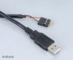 Akasa - Kábel USB Összekotő USB 2.0 (Female) - USB 2.0 (Male) 40cm Belső (EXUSBIE-40) (EXUSBIE-40)