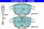ATE set placute frana, frana disc ATE Ceramic 13.0470-7252.2 (13.0470-7252.2)