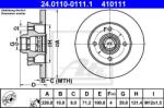 ATE Disc frana ATE 24.0110-0111.1 (24.0110-0111.1) - automobilus