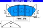 ATE set placute frana, frana disc ATE 13.0460-5764.2 (13.0460-5764.2)