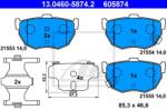 ATE set placute frana, frana disc ATE 13.0460-5874.2