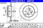 ATE Disc frana ATE 24.0109-0175.1 (24.0109-0175.1) - automobilus