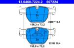 ATE set placute frana, frana disc ATE 13.0460-7224.2 (13.0460-7224.2)