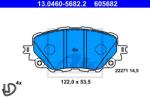 ATE set placute frana, frana disc ATE 13.0460-5682.2 (13.0460-5682.2)