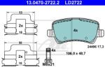ATE set placute frana, frana disc ATE Ceramic 13.0470-2722.2 (13.0470-2722.2)