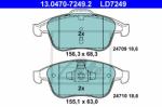 ATE set placute frana, frana disc ATE Ceramic 13.0470-7249.2 (13.0470-7249.2)