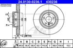 ATE Disc frana ATE 24.0130-0236.1 (24.0130-0236.1) - automobilus