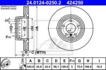 ATE Disc frana ATE 24.0124-0250.2 (24.0124-0250.2)