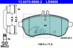 ATE set placute frana, frana disc ATE Ceramic 13.0470-9000.2 (13.0470-9000.2)