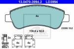 ATE set placute frana, frana disc ATE Ceramic 13.0470-3994.2 (13.0470-3994.2)