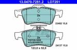 ATE set placute frana, frana disc ATE Ceramic 13.0470-7251.2 (13.0470-7251.2)