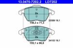 ATE set placute frana, frana disc ATE Ceramic 13.0470-7202.2 (13.0470-7202.2)