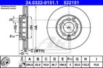 ATE Disc frana ATE PowerDisc 24.0322-0151.1 (24.0322-0151.1)