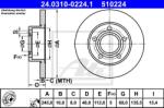 ATE Disc frana ATE PowerDisc 24.0310-0224.1 (24.0310-0224.1)