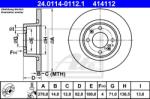 ATE Disc frana ATE 24.0114-0112.1 (24.0114-0112.1) - automobilus