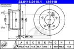 ATE Disc frana ATE 24.0116-0110.1 (24.0116-0110.1) - automobilus