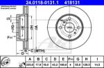 ATE Disc frana ATE 24.0118-0131.1 (24.0118-0131.1)