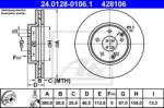 ATE Disc frana ATE 24.0128-0106.1 (24.0128-0106.1) - automobilus