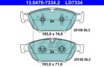 ATE set placute frana, frana disc ATE Ceramic 13.0470-7334.2 (13.0470-7334.2)
