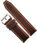 Peyton Curea de ceas robusta, maro-inchis din piele naturala 22mm, 24mm, 26mm - WZ4177 (WZ4177)