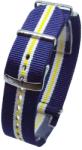 Morellato Curea Morellato tip NATO - Band Nastro Cannete - Culoare Albastru, Alb, Galben -18mm / 20mm / 22mm - A01U3972A74803CR (A01U3972A74803CR)