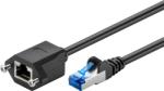 Goobay Cablu prelungitor RJ 45 CAT 6A S/FTP (PiMF) 1m Negru, Goobay 77574 (G77574)