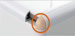 Profilplast 3-pontos PVC végzáró, 8 mm, bahamabézs, 5 db / csomag